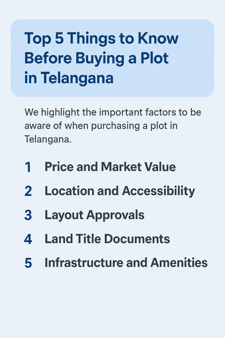 Top 5 Things to Know Before Buying a Plot in Telangana