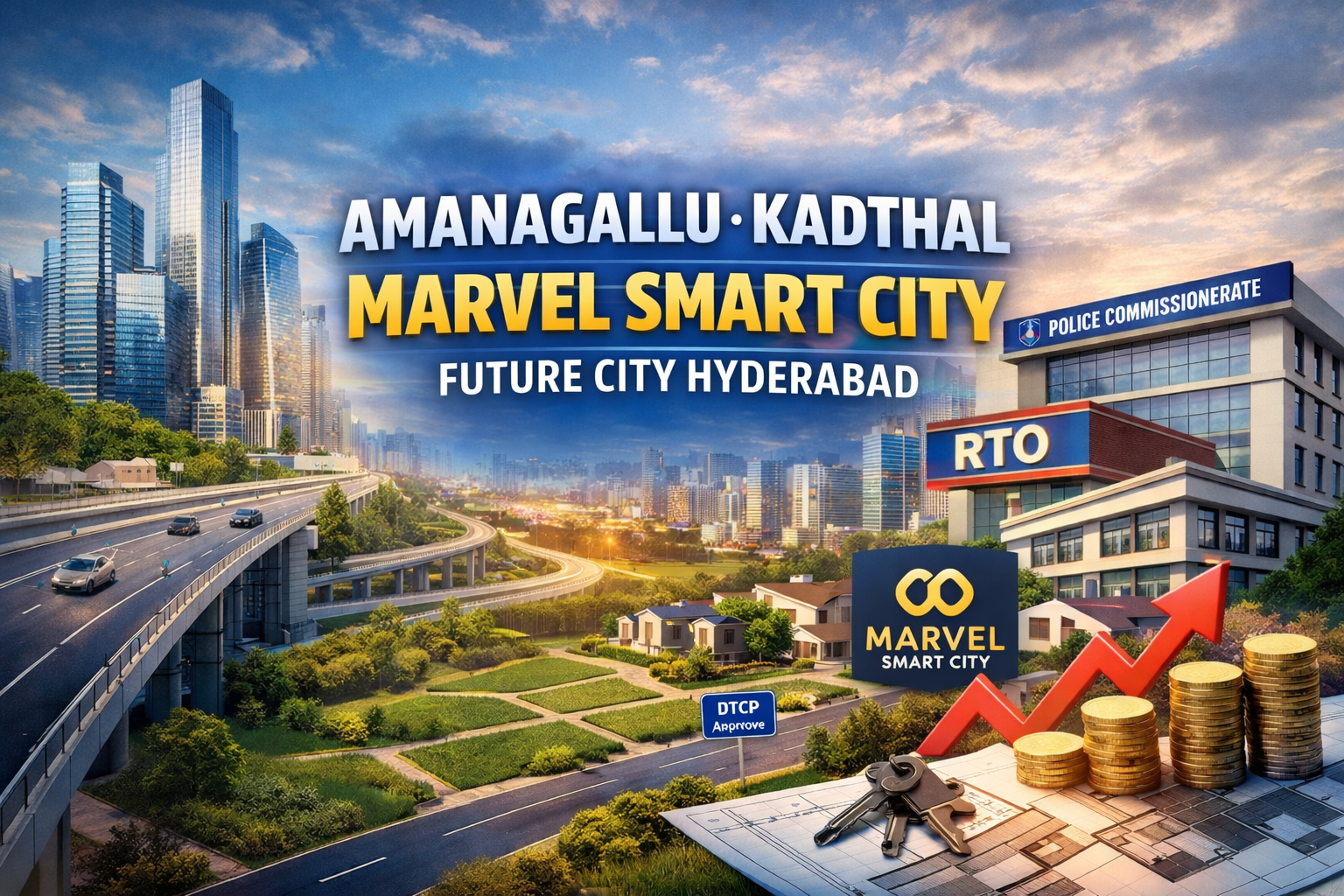 Marvel Smart City in Kadthal near Hyderabad Future City showcasing real estate growth and infrastructure development