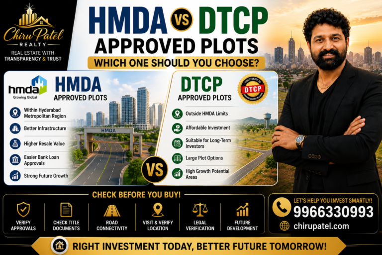 HMDA vs DTCP approved plots comparison guide for real estate investment in Hyderabad by Chiru Patel Realty