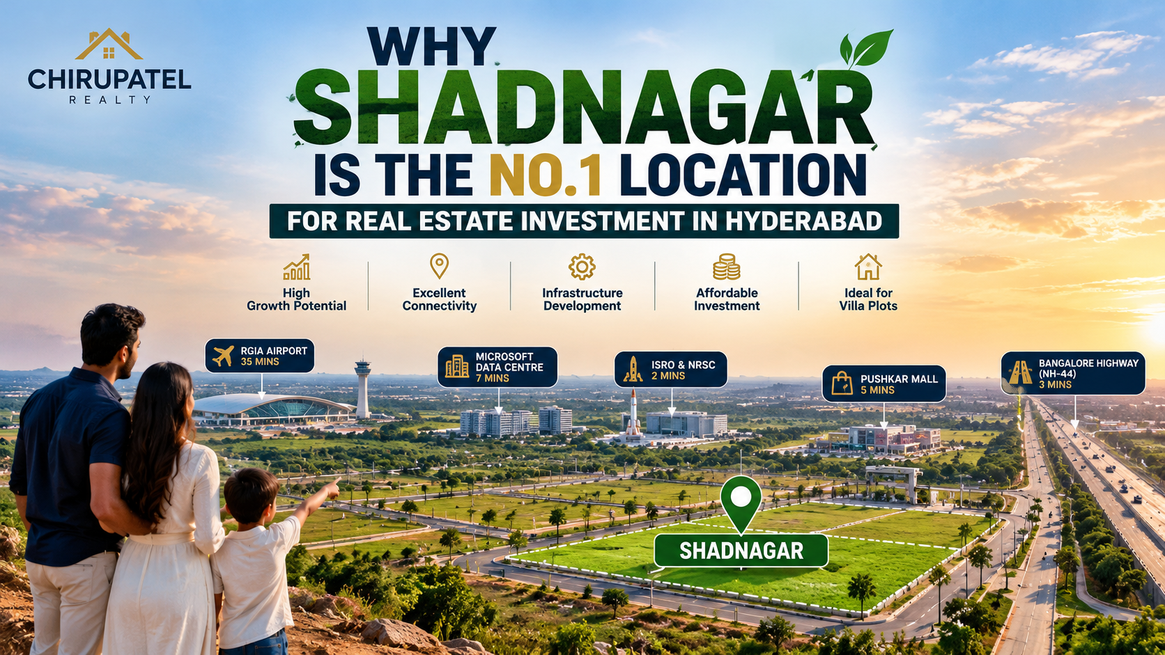 Shadnagar plots for real estate investment in Hyderabad – Chirupatel Realty